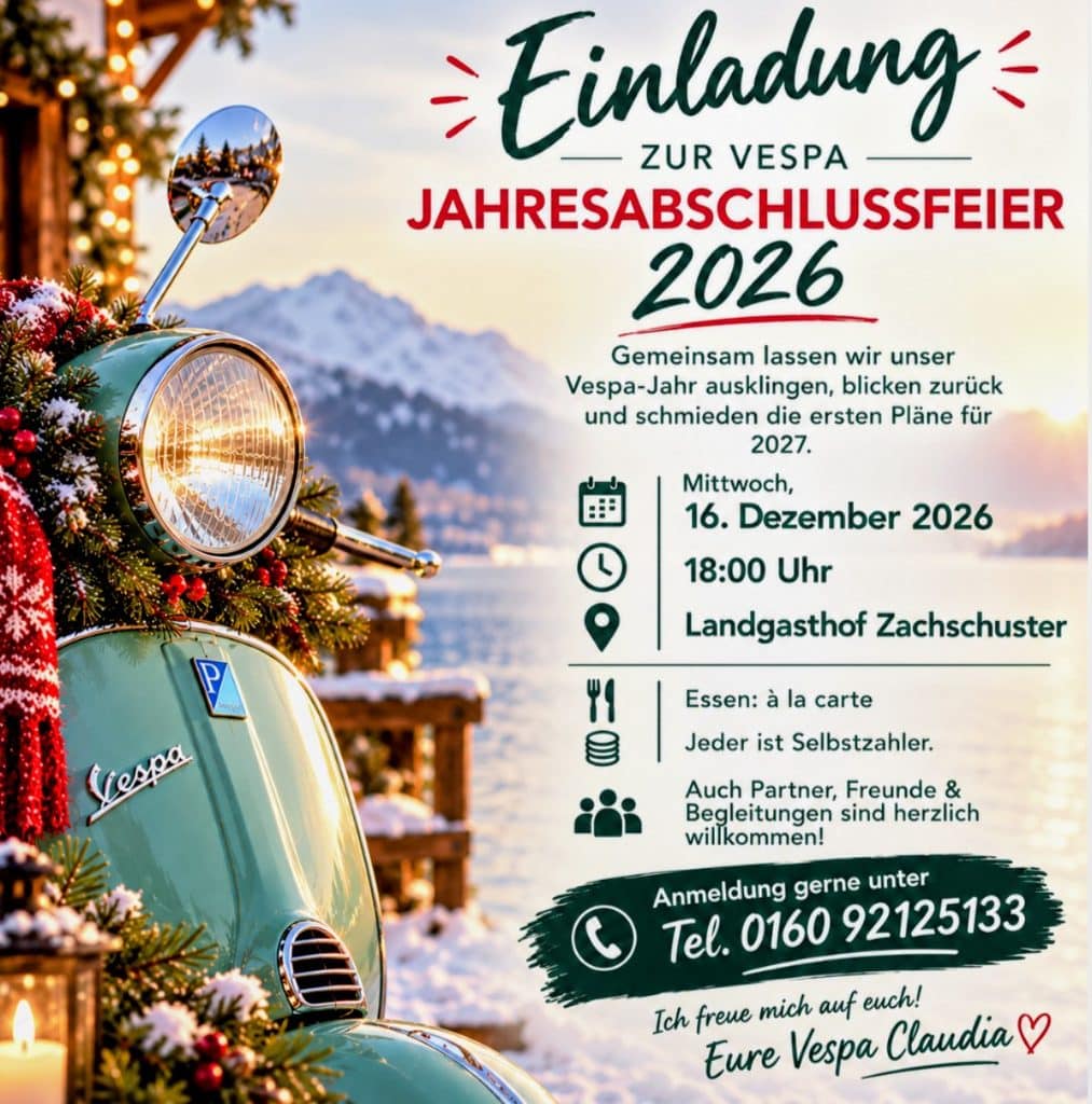 Weihnachtsfeier Vespa-Stammtisch 2026